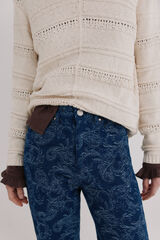 Hoss Intropia Brenda. Vaqueros jacquard Azul marino