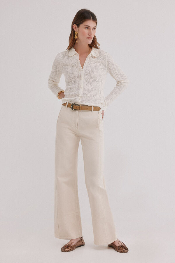 Hoss Intropia Isabel. Top calado Marfil