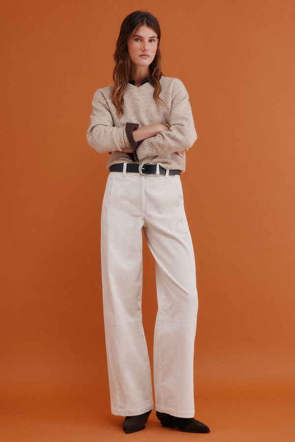 Hoss Intropia Imelda. Jersey jaspeado Beige