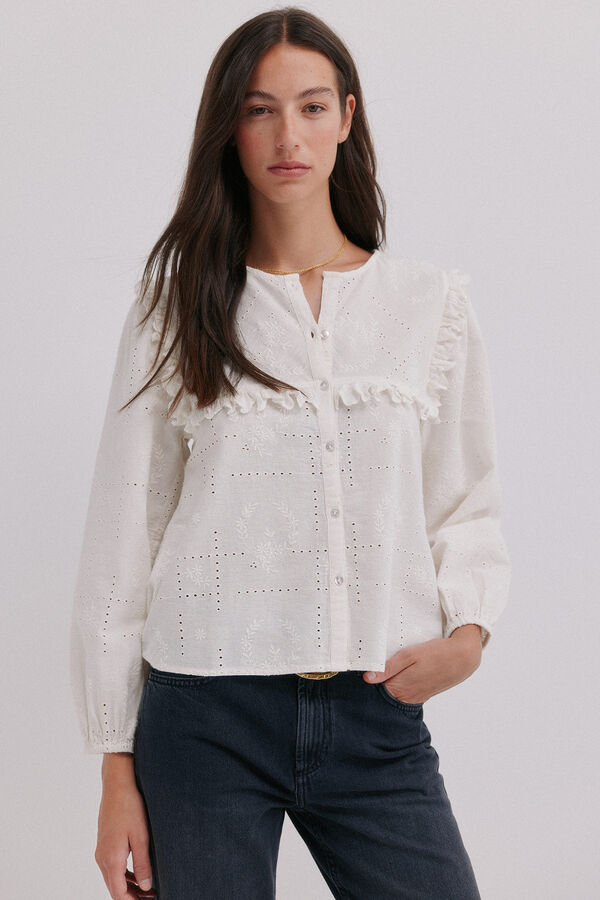 Hoss Intropia Celia. Blusa rom&aacute;ntica Marfil