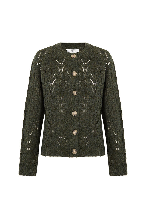 Hoss Intropia Ivette. C&aacute;rdigan calado Verde oscuro