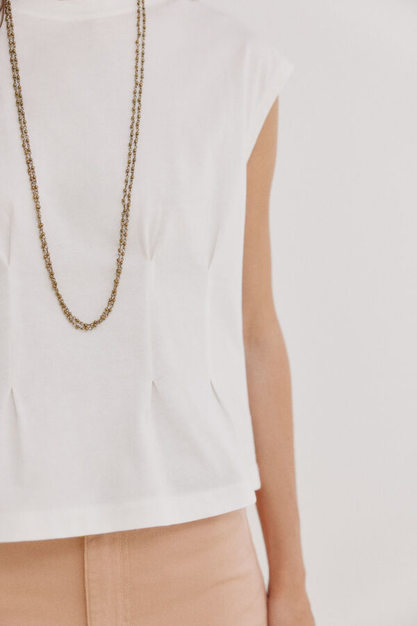 Hoss Intropia Margot. Camiseta entallada Marfil