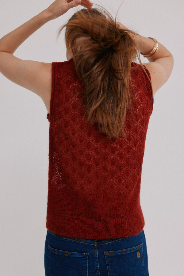 Hoss Intropia Irma. Top calado rojo