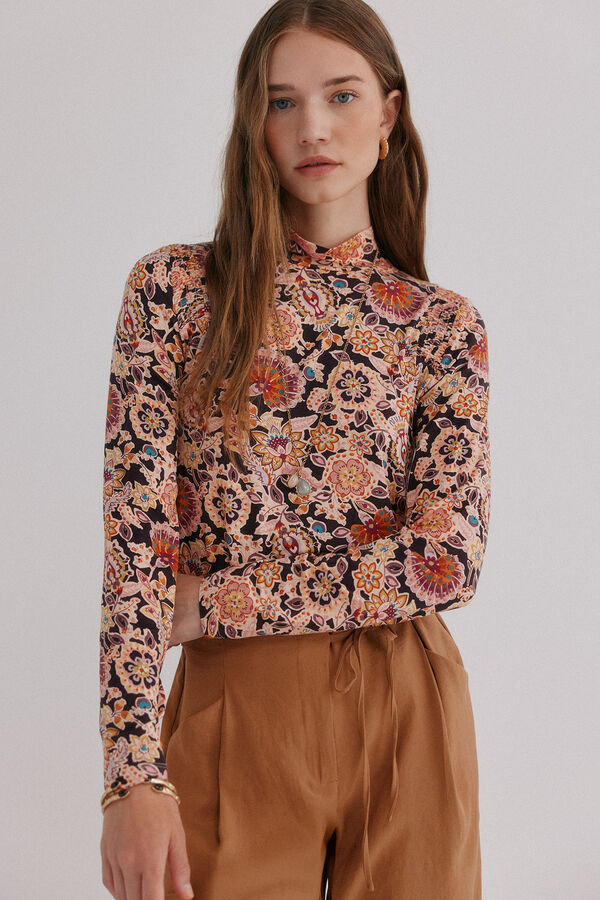 Hoss Intropia Mara. Camiseta estampada Estampado Marron