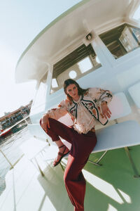 Hoss Intropia Paola. Pantal&oacute;n fit bombacho