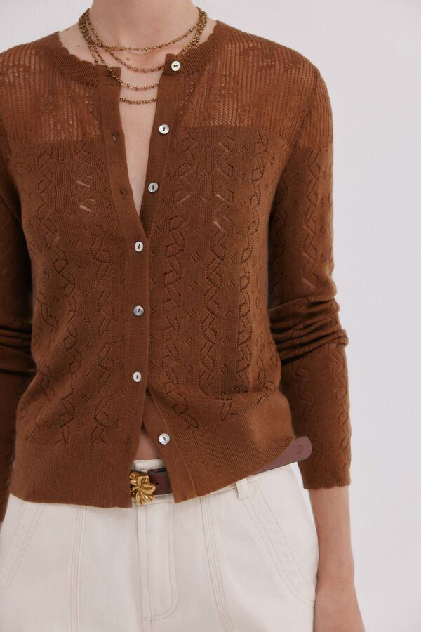 Hoss Intropia Isadora. Chaqueta calada Marron