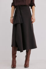 Hoss Intropia Rina. Falda a rayas Estampado Marron