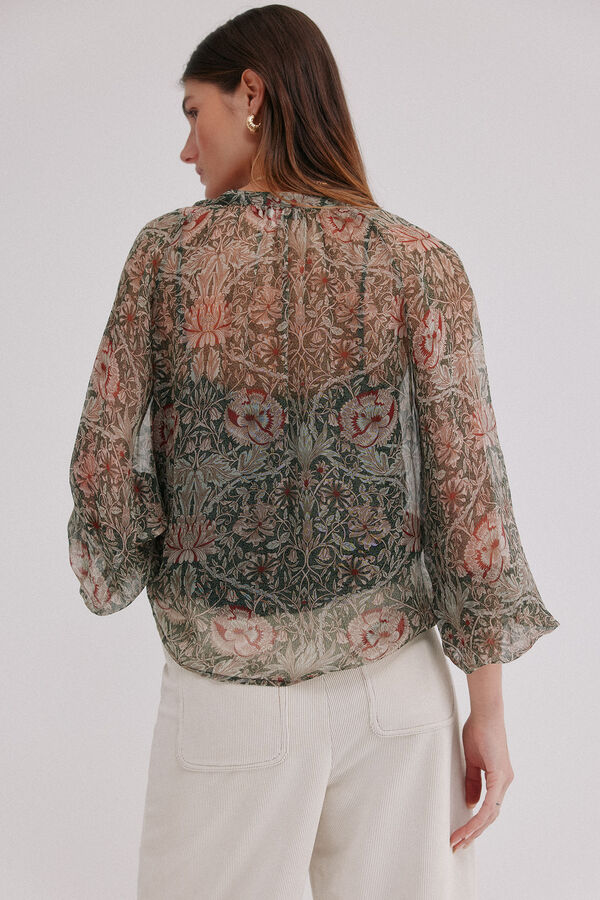 Hoss Intropia Carolina. Blusa estampada Kaki