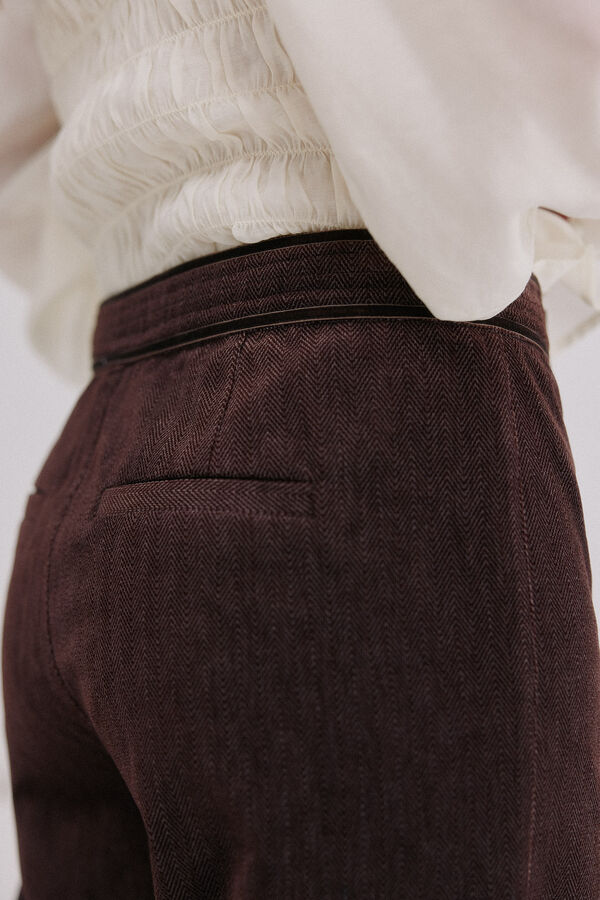 Hoss Intropia Pauline. Pantal&oacute;n con doble abotonadura Marron