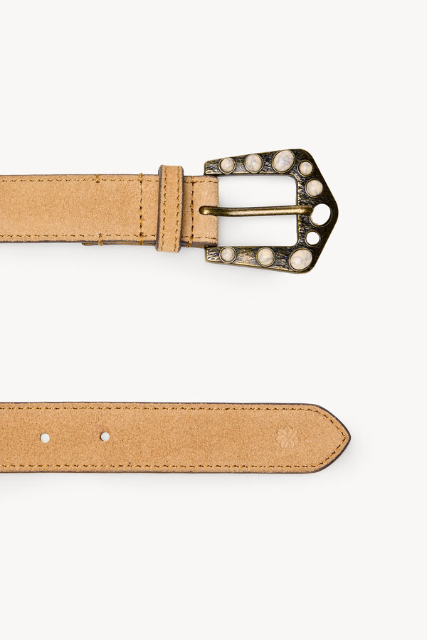 Hoss Intropia Lisa. Cintur&oacute;n de serraje Beige