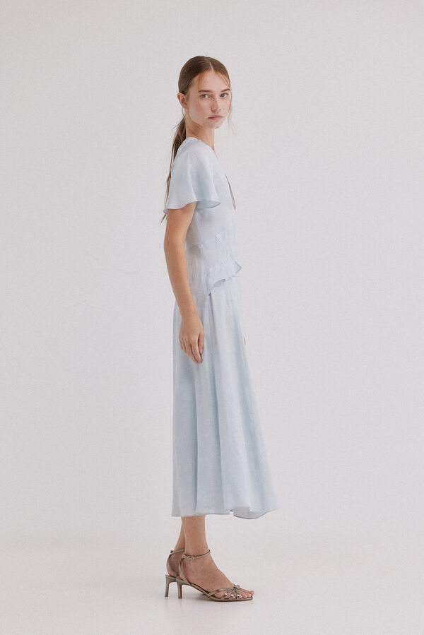Hoss Intropia Alesha. Vestido jacquard Azul