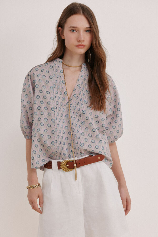 Hoss Intropia Constanza. Blusa estampada Lila