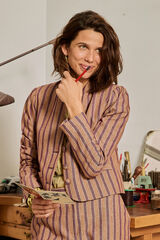 Hoss Intropia Edena. Chaqueta a rayas Estampado morado