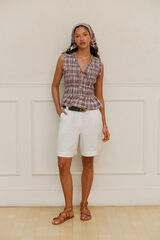 Hoss Intropia Pemar. Bermuda de lino Marron