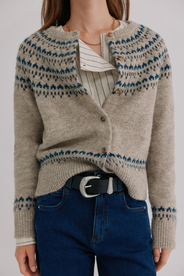 Hoss Intropia Nilda. Chaqueta tricot Estampado granate