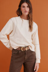 Hoss Intropia Mila. Sudadera bordada Beige