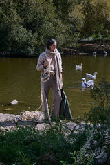 Hoss Intropia Prado. Pantal&oacute;n a cuadros Marfil