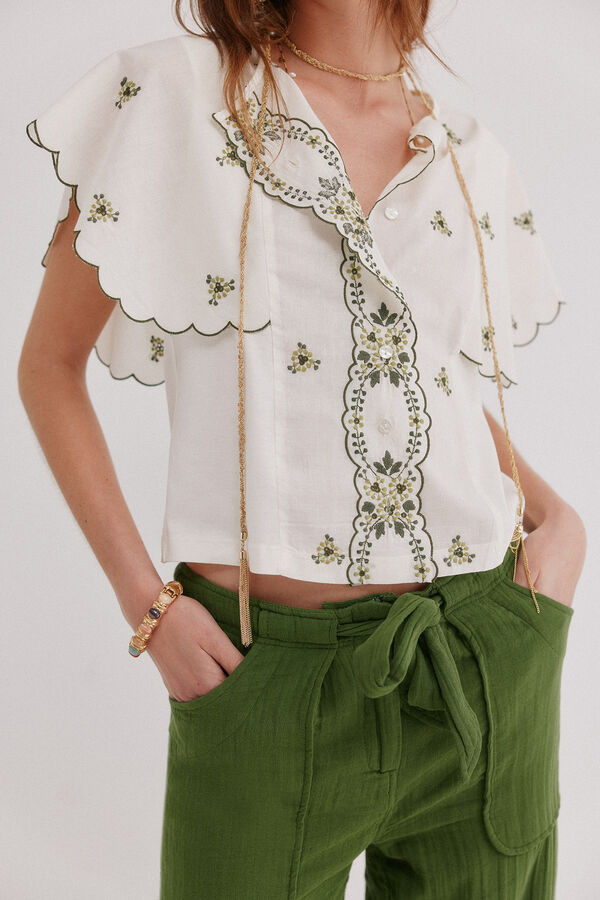 Hoss Intropia Malena. Camiseta escote redondo Beige