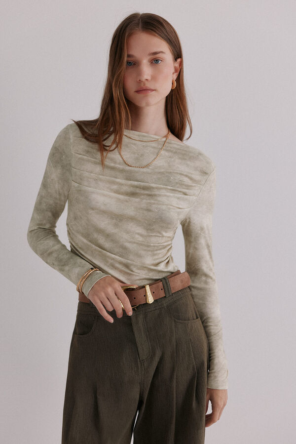 Hoss Intropia Matilde. Camiseta drapeada Verde