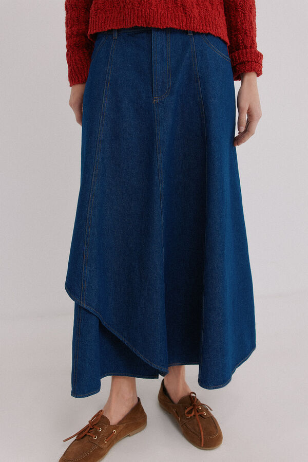 Hoss Intropia Regina. Falda denim Azul marino