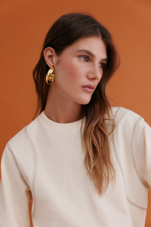 Hoss Intropia Mila. Sudadera bordada Beige