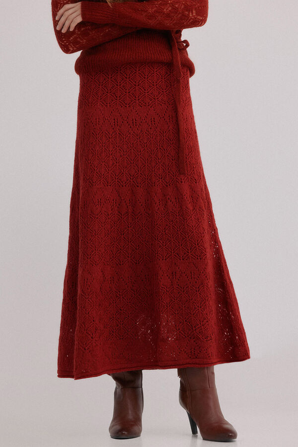 Hoss Intropia Rossie. Falda calada Estampado rojo