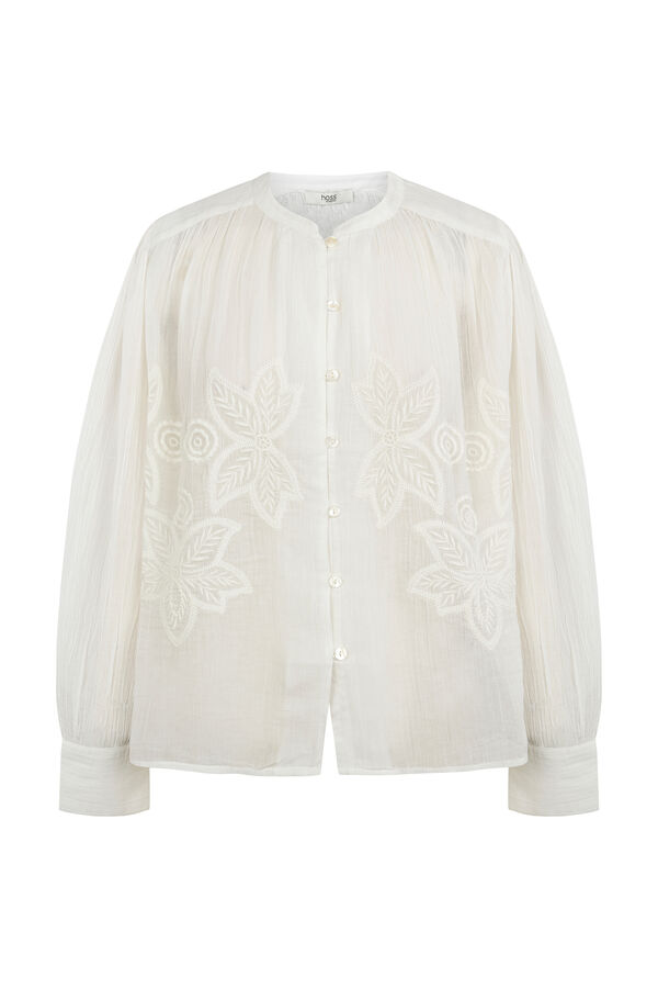 Hoss Intropia C&oacute;sima. Blusa bordados florales Blanco
