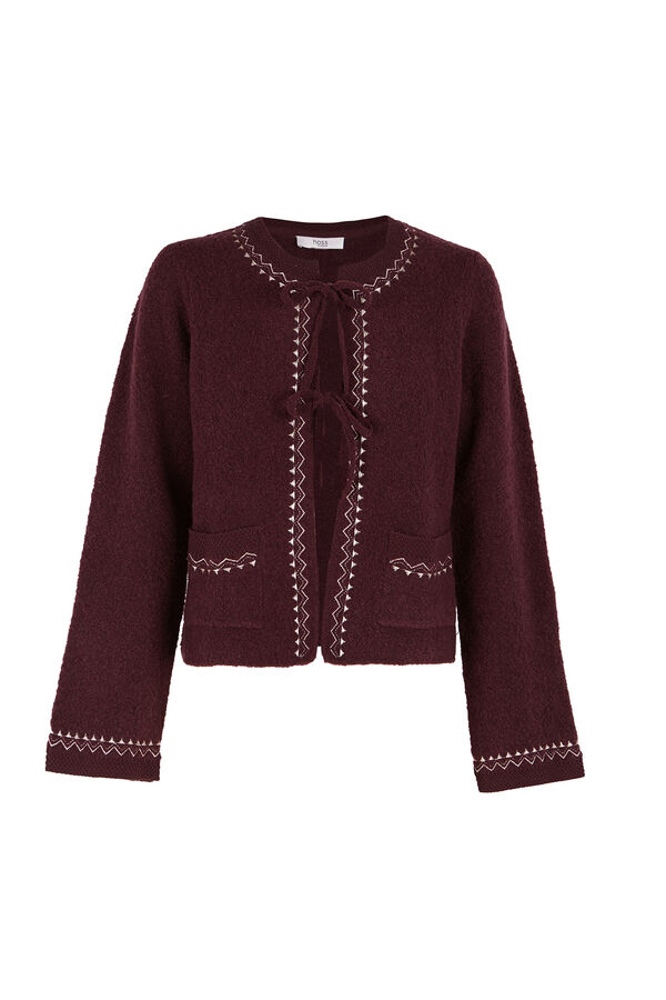 Hoss Intropia Nala. Chaqueta bordada Granate
