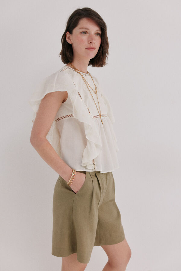 Hoss Intropia Cinthia.Blusa bordada Marfil