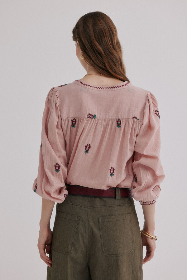 Hoss Intropia Carine. Blusa bordada Rosa