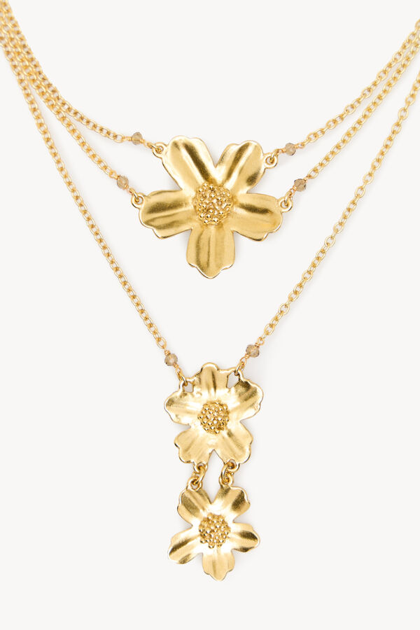 Hoss Intropia Lina. Pendientes de p&eacute;talos Dorado