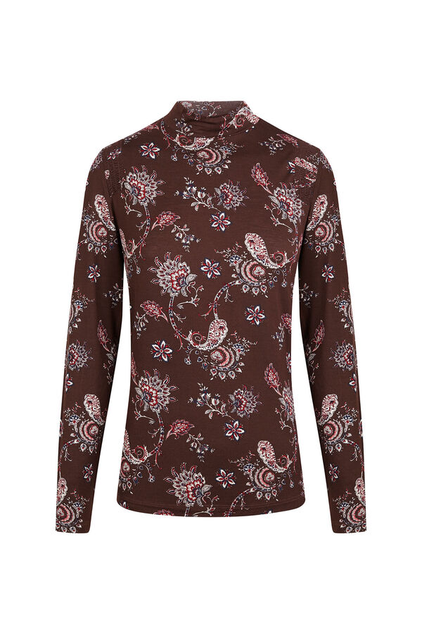 Hoss Intropia Mar. Camiseta estampada Estampado Marron