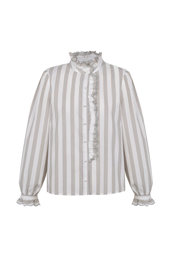 Hoss Intropia Cinzia.Camisa rayas Marfil