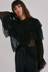 Hoss Intropia Giulia. Blusa rom&aacute;ntica Negro