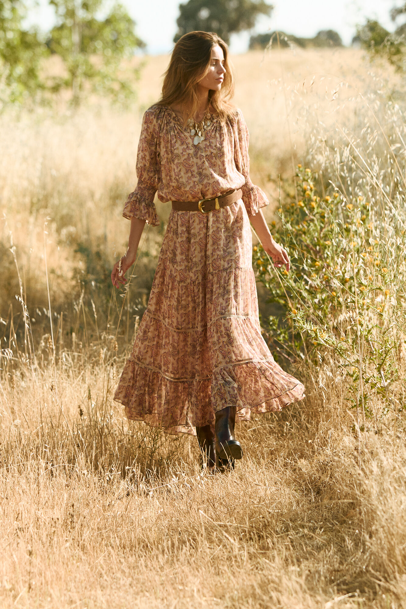 Hoss Intropia Lidia. Vestido estampado paisley