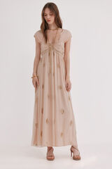 Hoss Intropia Aurora. Vestido bordado Rosa
