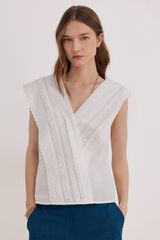 Hoss Intropia Carola. Blusa rom&aacute;ntica Blanco