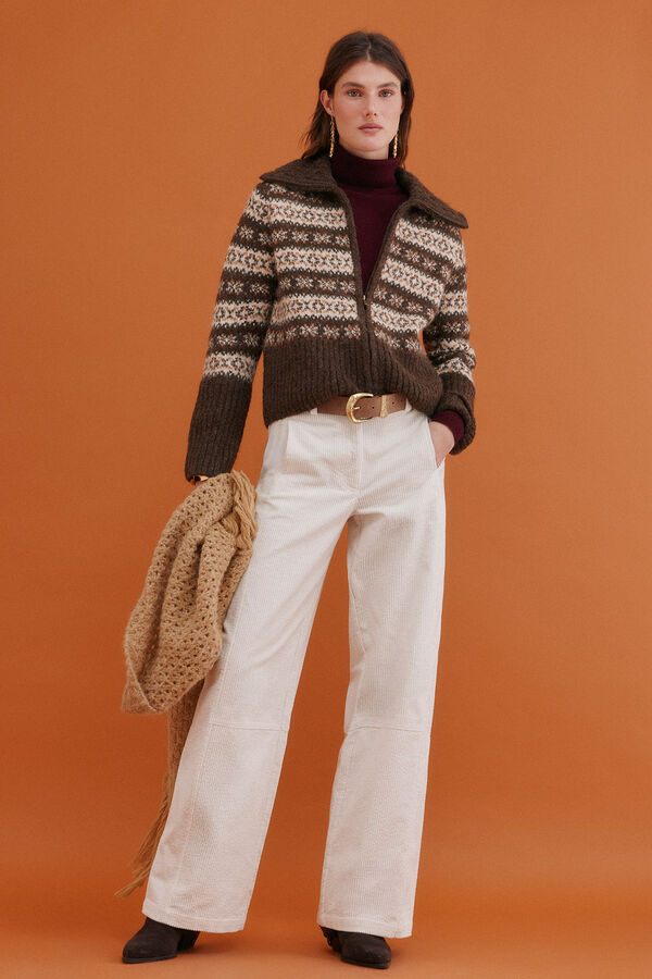 Hoss Intropia Inola. C&aacute;rdigan grecas Estampado Marron