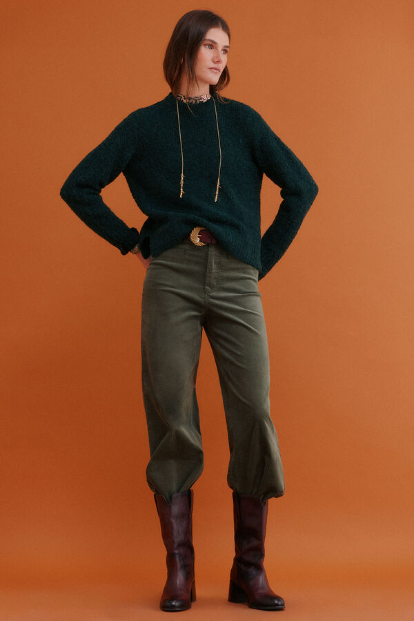 Hoss Intropia Irati. Jersey de boucl&eacute; Verde oscuro