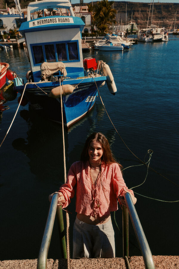 Hoss Intropia Galilea. Blusa manga larga Rosa