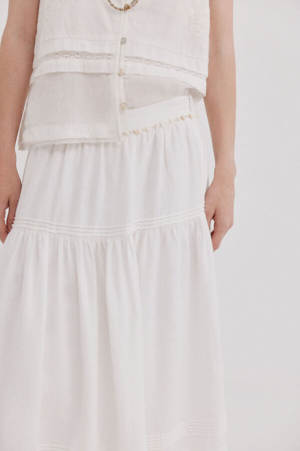 Hoss Intropia Rufina. Falda jaretas Beige