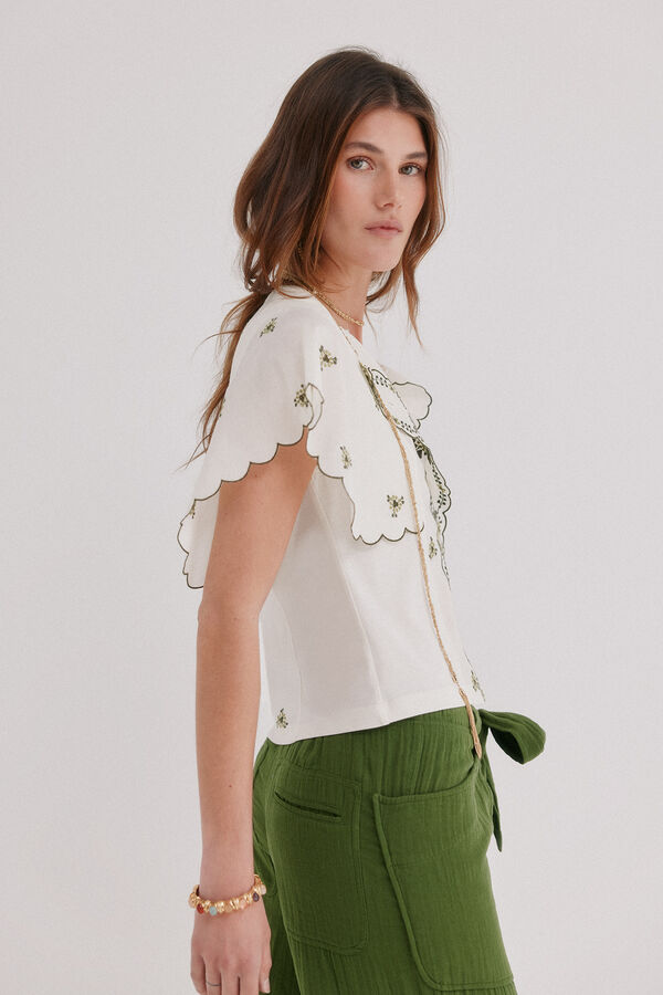 Hoss Intropia Malena. Camiseta escote redondo Beige