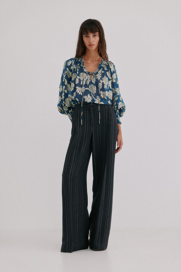 Hoss Intropia Pietra. Pantal&oacute;n a rayas Gris oscuro