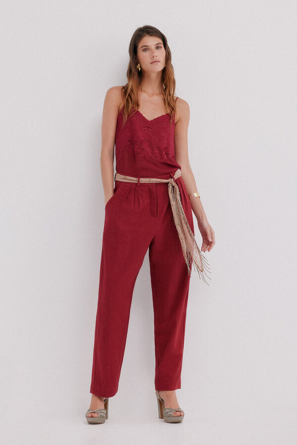 Hoss Intropia Philippa. Pantalones con pliegues Rosa