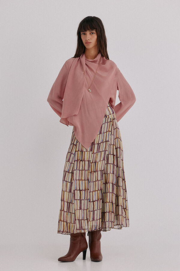 Hoss Intropia Guiada. Blusa con cruce asim&eacute;trico Marron