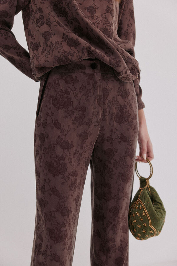 Hoss Intropia Palma. Pantalones jacquard Marron