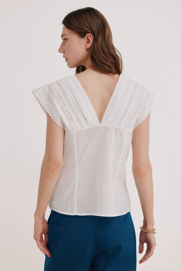 Hoss Intropia Carola. Blusa rom&aacute;ntica Blanco