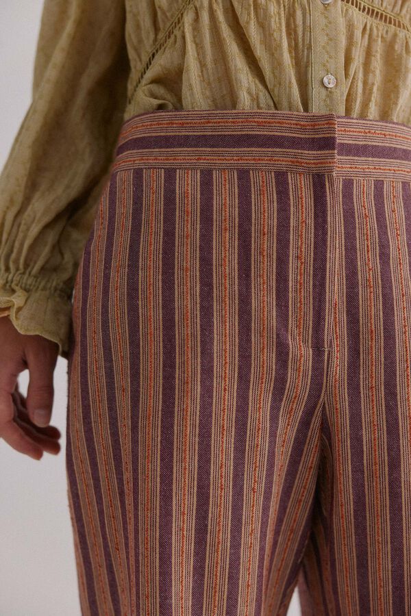 Hoss Intropia Phoebe. Pantal&oacute;n a rayas Lila