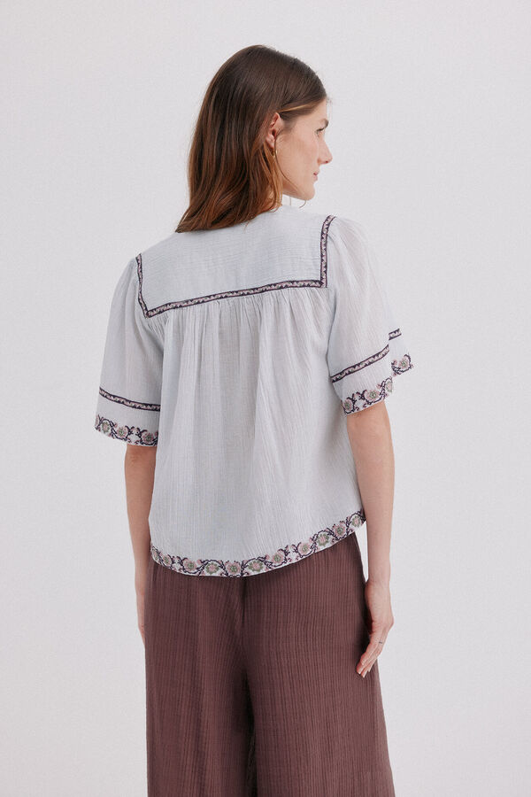 Hoss Intropia Cecile. Blusa flu&iacute;da Azul