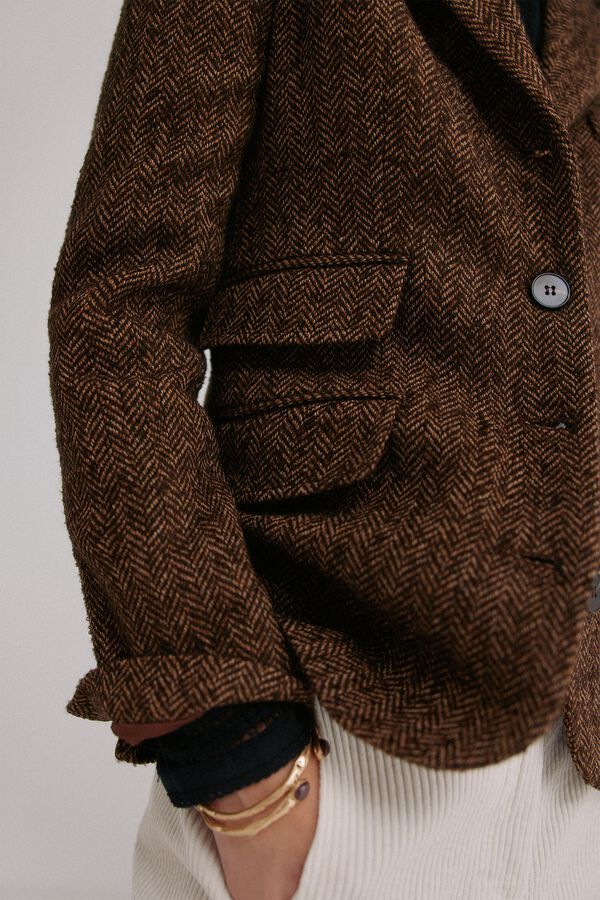 Hoss Intropia Elsa. Blazer espiga Marron